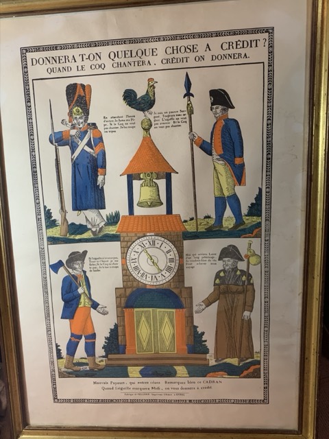 Image d’Epinal, Gravure couleur donnera on quelque chose a credit