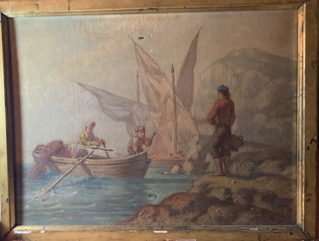 Peinture napolitaine XIX a restaurer
