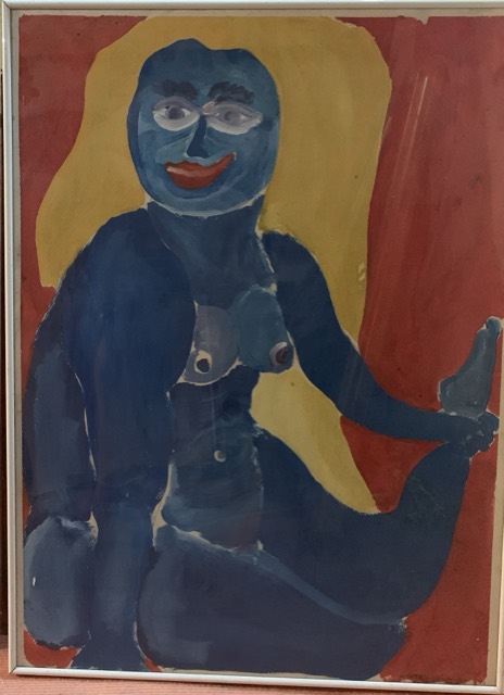 Matthieu Brezostoski, 1989 Femme blue nu