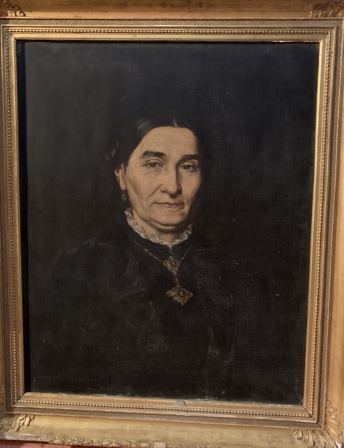 Portrait vieille femme huile sur toile