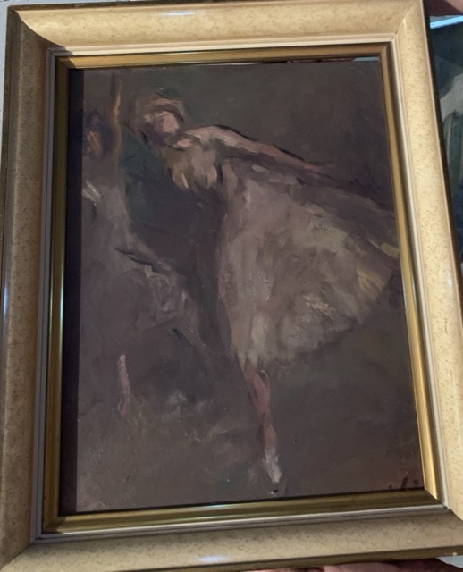 huile sur toile danses signature illisible