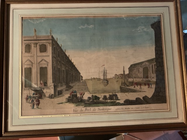 vue du port de dunkerque gravure