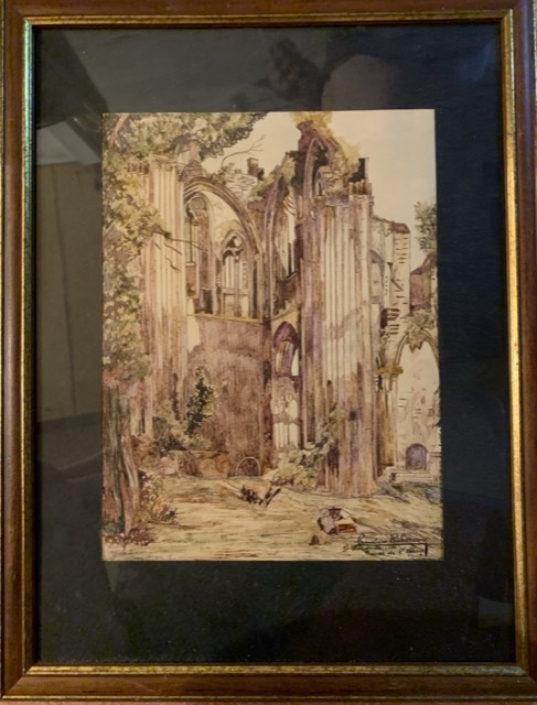 Babergin dessin saint wand rille ruine de l’abbaye