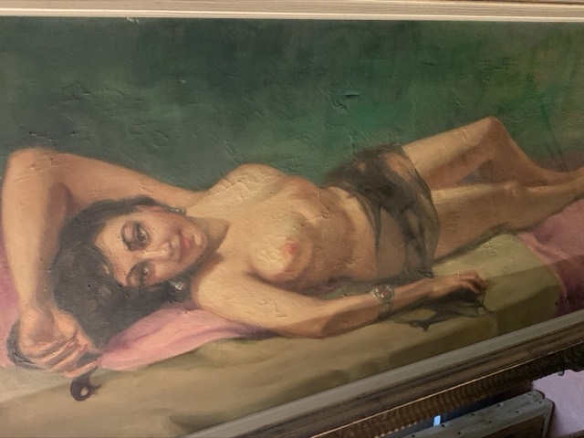 G. Moro, Odalysque, huile sur toile