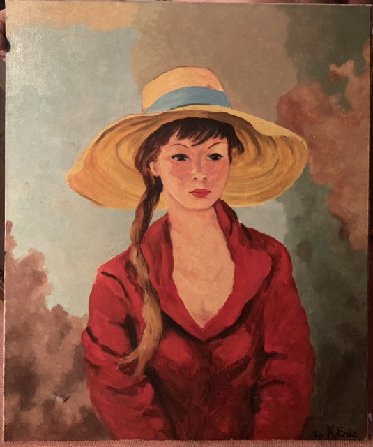 K. Eric, femme au chapeau 1970