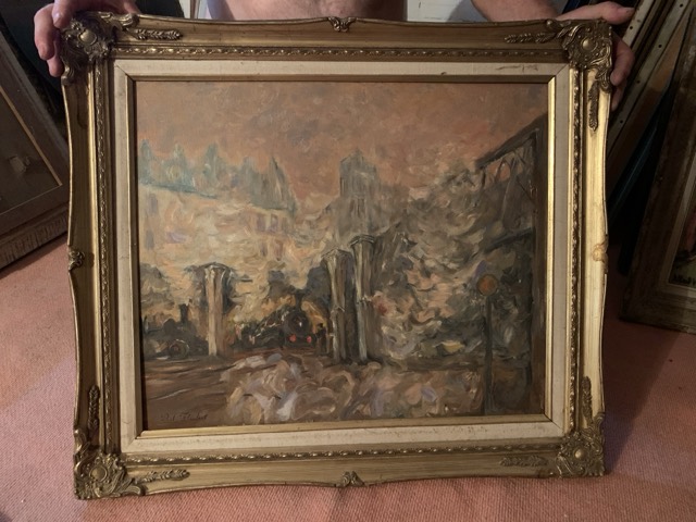 Paul Flaubert, La gare d’orsay d’apres monet. 60x68 ***