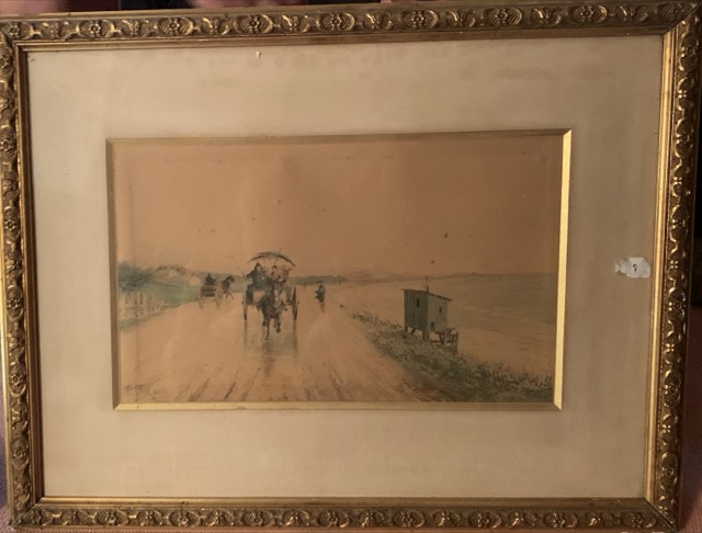 Emile Henry 1802, L’estaques qu temps d’avant. Paysage charriot, vue de Marseille