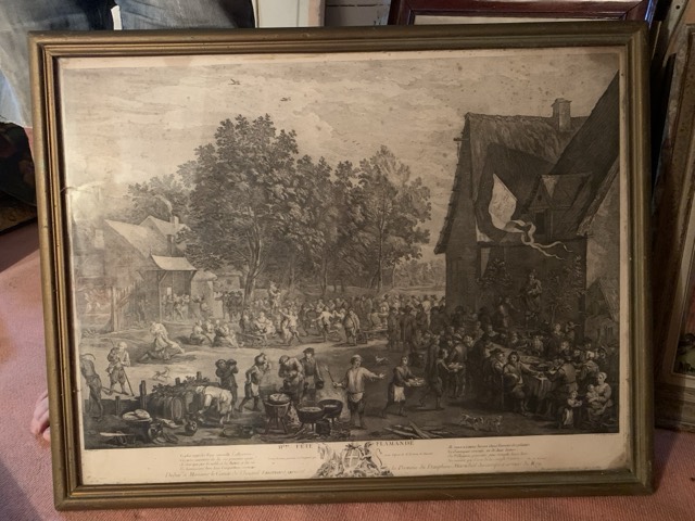 d’apres D Teniers, Gravure fete flammande deduer a M. Le conte de chisel lieutenant gle de la province du dauphin.