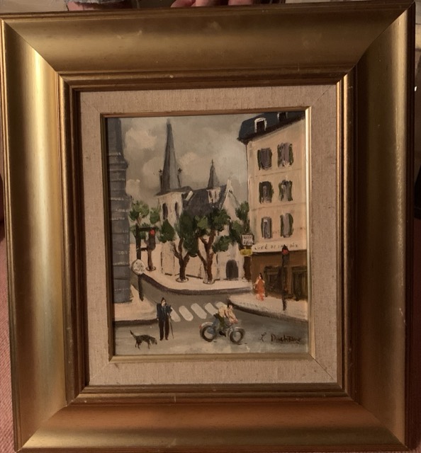 Louis Duchere, cafe de la paix, huile sur toile
