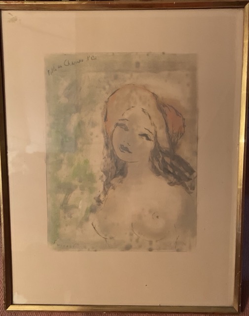 Eugene Girard ‘Fille au chapeau d’or’ eau forte