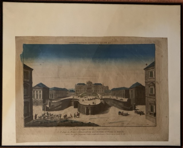 Vue du palais du prince schwarzenberg, gravure, près de vienne
