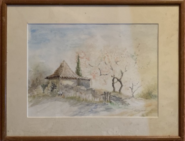 Fatacciol, aquarelle amandier en fleur