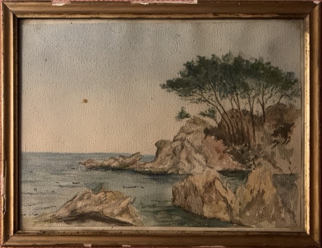 aquarelle papier, mer pas signe