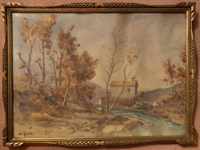 Marie Jaubert, aquarelle paysage d’automne