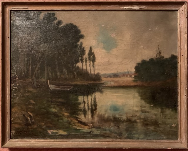 TR Maria, huile sur toile, riviere