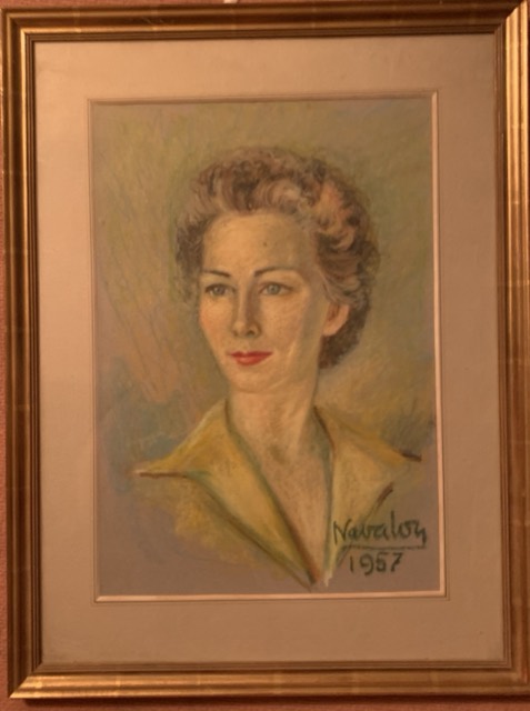 Navalon, portrait de femme, 1967 pastel