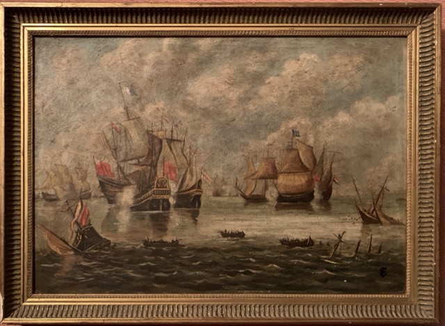 CF, marine hollandaise huile sur toile