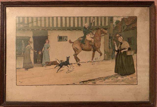 good morning Mrs Flanagan, homme a cheval