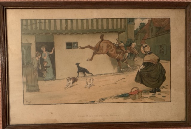 A.Cecilloin impression,  Imprimatur Cecil Aldin, (1870-1935)good morning squire Brown, coeval s’emporte