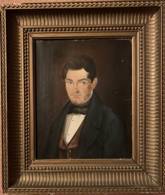 portrait Jeune homme, huile sur toile dans le style 1860