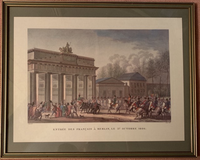 Gravure ‘Entree des français a Berlin 17 octobre 1806