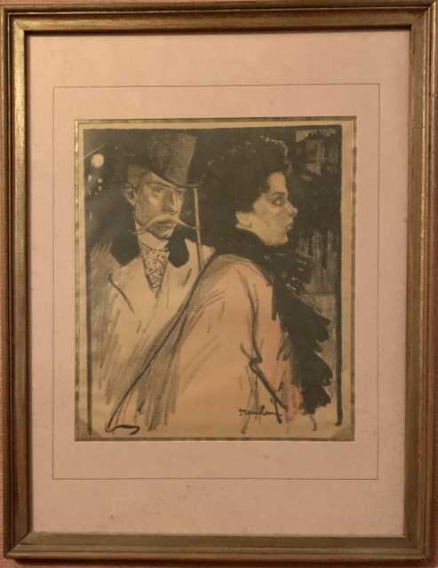 Steinlen, gravure, homme et femme 1899