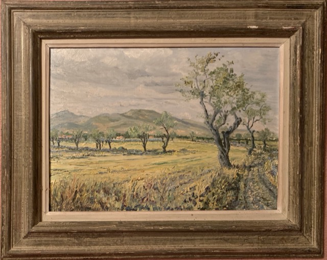 Amandier, huile sur panneau