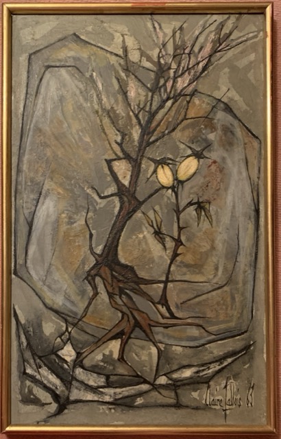 Claire Fallois, l’eglantier, Huile sur toile 1963