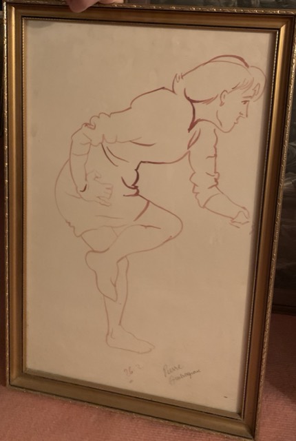 Ambrogiani, dessin au pinceau, joyeuse pétanque 26.2 **43x66