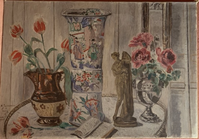 A. Goullenoire de Toury, Avril 1922, Nature morte au vase Japonais