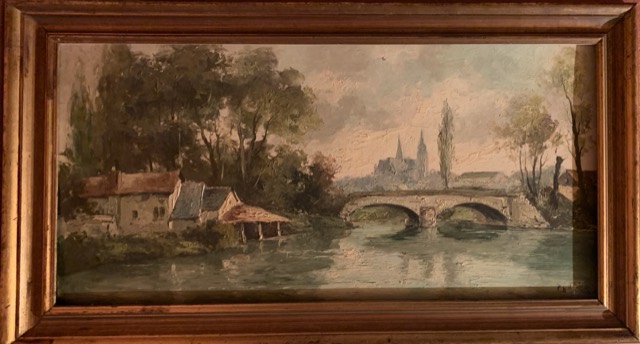P.H. Renier Huile sur paneau, fleuve