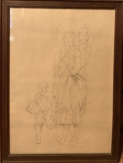 dessin femme et enfant