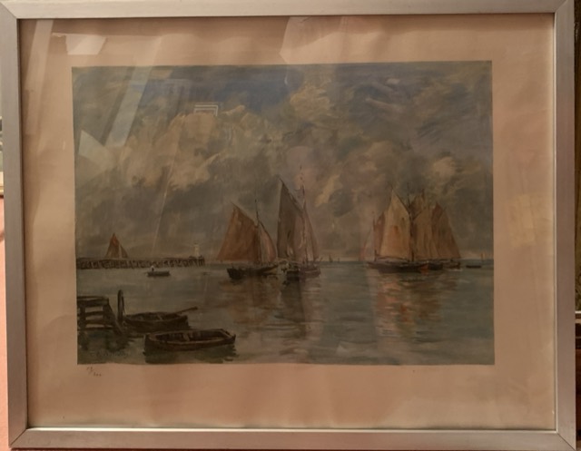 S. Boudin, Epreuve d’artiste 59/300 bateaux