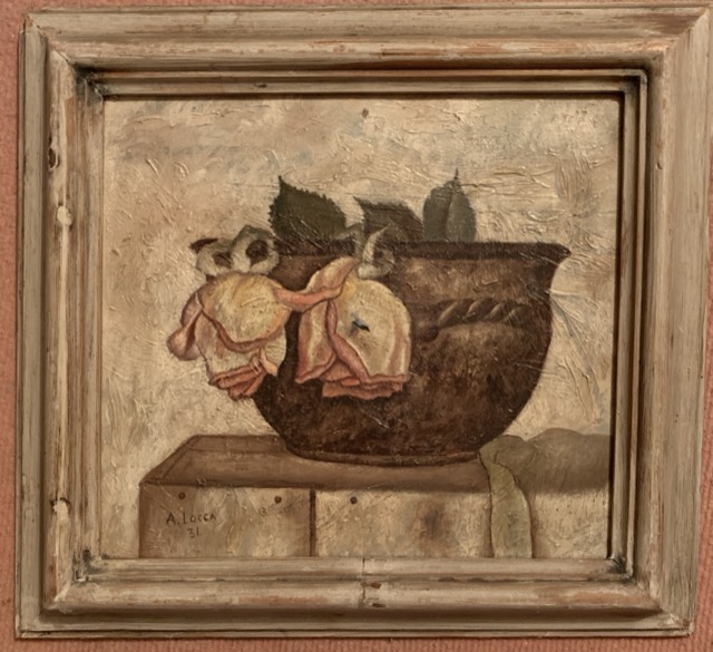 A Locca, peinture swiss nature morte roses
