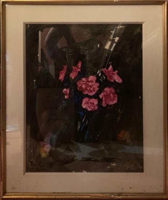 Albertelli, Fleur dans un vase, huile sur panneau, Paris