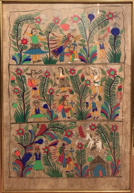Peintre marocain, Papier noir de coco
